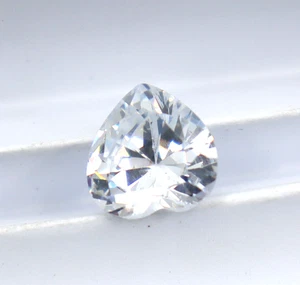 10 kt natürlicher weißer Zirkon Herzschliff 9 x 9 mm zertifiziert loser Edelstein PREISVORSCHLAG - Bild 1 von 10
