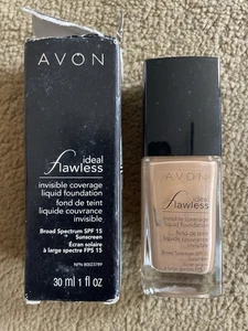 Avon Ideal Flawless Invisible Coverage Liquid Foundation Med Beige NOS BB 4/17 - Picture 1 of 3