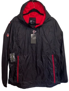 NWT Men's Atlanta Falcons Nike Black Sideline Alpha Fly Rush Pullover Jacket XL - Picture 1 of 11