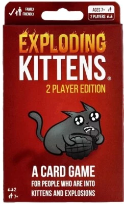 Exploding Kittens 2 Player Card Game 4 People Into Kittens & Explosions - Image 1 of 4