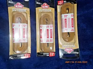 Lacci stivali da esterno kiwi pelle marrone chiaro 72 pollici 9+ occhielli un paio 3PKG - Foto 1 di 2