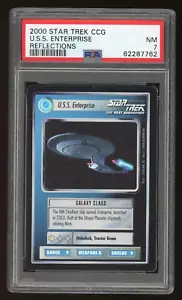 Star Trek CCG U.S.S. Enterprise Foil PSA 7 Super Rare SR Reflections Foil 762 - Picture 1 of 2