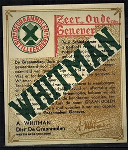 Etiquette de Vin -Alcool -Distillerie Whitman - Neuve- Never Stuck - Réf.n°31 - Foto 1 di 1