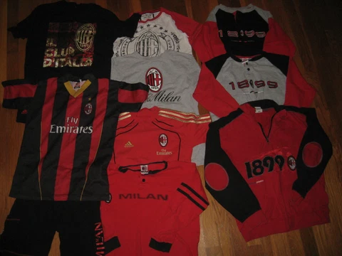 AC Milan HUGE LOT x 10 vtg t shirt jersey Ibrahimovic ACM soccer Youth M L 12 14 Cover