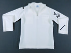 US Navy weißer Pullover 42 lang See Kadett Servicekleid Sommer Polyester Uniform