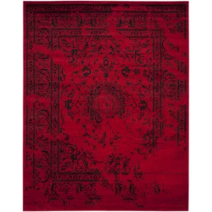 SAFAVIEH Transitional Distressed Vintage Style Area Rug Red & Black Adirondack - Picture 1 of 35