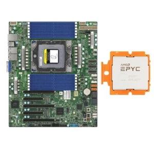 Supermicro H13SSL-N+AMD Genua EPYC 9654 QS 3,75GHz 96 Kerne SP5 CPU Kombination - Bild 1 von 4