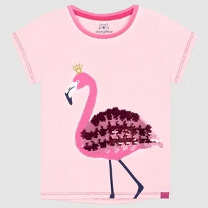 Harry Bear Flamingo T-Shirt | Mädchen Kurzarm Oberteil | Flamingo T-Shirt für Mädchen - Bild 1 von 10