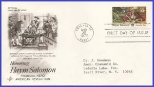 USA5 #1561 ADDR ARTCRAFT FDC Haym Salomon - Imagen 1 de 1