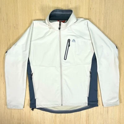 Vintage Nike ACG Jacket Men Small White Soft Shell Full Zip Outer Layer Gorpcore - Image 1 of 4