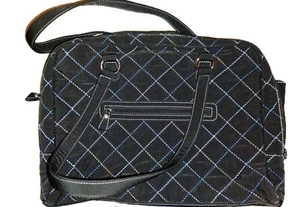 Vera Bradley Iconic Commuter Tote in Classic Black - NWT-Padded Comp Wrap Insert - Picture 1 of 6