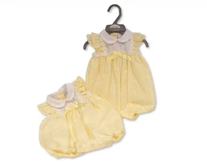PREM BABY GIRLS ROMPERS LEMON SUMMER LACE OUTFIT CLOTHES TINY PREMATURE GIRL - Picture 1 of 3