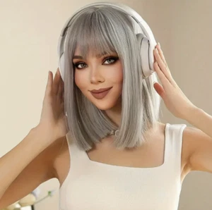 Peruka damska włosy szare siwe halloween cosplay - Zdjęcie 1 z 1