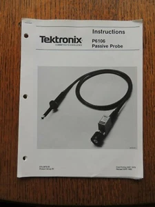 Tektronix P6106 10X Passive probe Instruction & calibration manual - Picture 1 of 3
