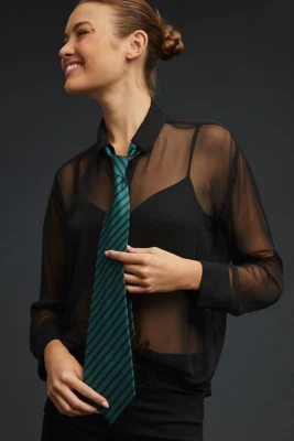 Corbata Anthropologie Current Air color verde nueva con etiqueta Foto 1 de 4