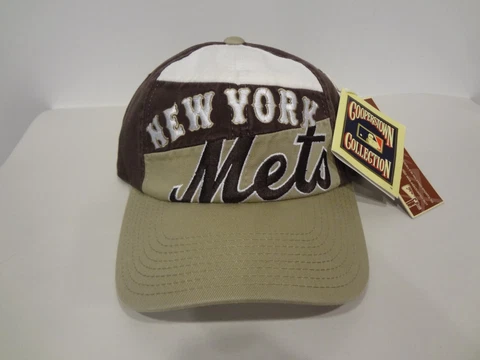 Vintage MLB New York Mets Strapback Cap Hat 90s Red X Jacket NEW NWT Cooperstown Cover