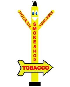 20ft Tall Smoke Shop Tube Man Air Inflatable Dancer With Arrow Without Blower - Picture 1 of 3