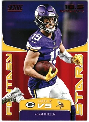 2019 Panini Score Adam Thielen Fantasy Stars Red Minnesota Vikings #FS-12 - Image 1 of 2