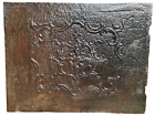 antike Gusseisen Kamin Platte Rokoko Relief Ofen 18. / 19. Jahrhundert 74x56,5cm
