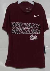Nike Dry Fit Montana Grizzlies Maroon Size 4 Short Sleeve Tee Shirt - Picture 1 of 10