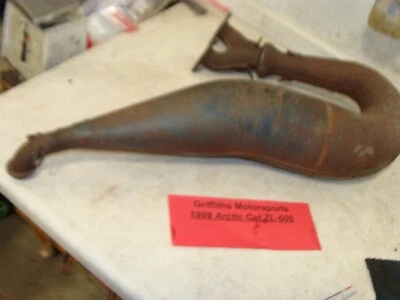 1999 ARCTIC CAT ZL600 aftermarket exhaust pipe D & D expansion chamber and Y - Image 1 of 4