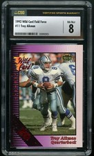 TROY AIKMAN 1991 Wild Card Field Force #11 20 Stripe Dallas Cowboys HOF CSG 8