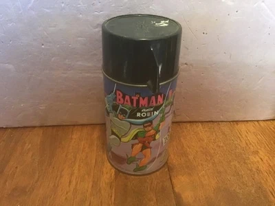 Batman y Robin Vintage Metal Termos SOLO 1966 Foto 1 de 4