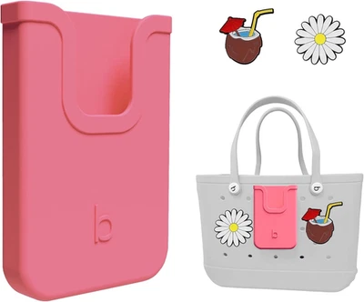 Soporte de teléfono de silicona compatible con bolsa Bogg, accesorios de inserción de dije de silicona suave Foto 1 de 4