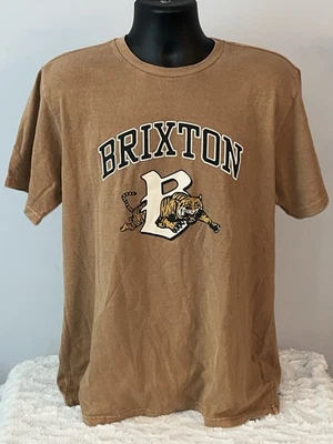 CAMISETA BRIXTON USADA LAVADO AJUSTE ESTÁNDAR MANGA CORTA GRÁFICA HOMBRE GRANDE NUEVA SIN ETIQUETAS Foto 1 de 2