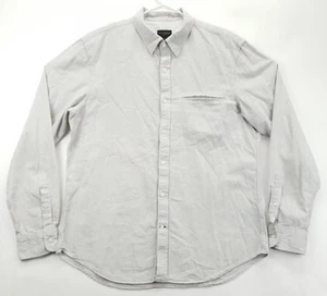 Club Monaco Shirt Mens Large Gray Linen Long Sleeve Slim Fit Classic Button-Up - Picture 1 of 11