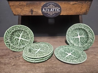 Vintage Bordallo Pinheiro Portuguese Cabbage Side Plates X 6 - Image 1 of 4