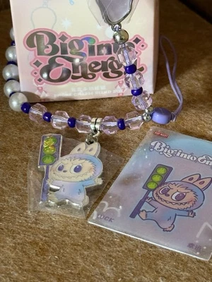 Dije de teléfono Luck Labubu Big Into Energy confirmado regalo de Navidad Popmart púrpura Foto 1 de 4