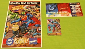 DC Versus Marvel Comics Anteprima 1996 con scheda elettorale, inserto e scheda Capitan America - Foto 1 di 16