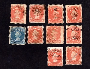 Chile 1868 group of stamps Mi#10-11 used CV=32$ - Picture 1 of 2