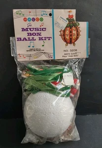 WALCO Santa Claus Plays Jingle Bells Music Box Ball Kit, NEW OLD STOCK HTF - Picture 1 of 6