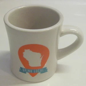 Whole Foods "Drink Local" WISCONSIN Collectible Diner Style Mug Cup Coffee RARE - Picture 1 of 7
