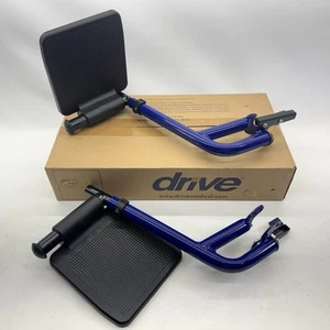 New Drive Adjustable Detachable Folding Footrest Transport Chair ATC17 & 19 Blue - Picture 1 of 8
