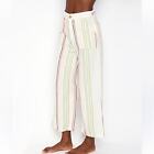 NEW Rip Curl Linen Summer Breeze Stripe Pants XL Crop
