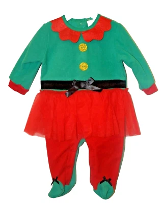 Equipo de bebé niñas Navidad Elfo Conjunto Una pieza Talla 3 a 6 meses Foto 1 de 4