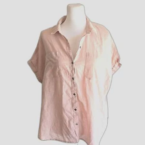 Lucky Brand pink Short Sleeve Button Down Large - Picture 1 of 8