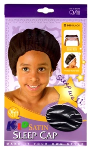 Qfitt Kid Satin Sleep Cap Black or Assorted Color - Picture 1 of 1
