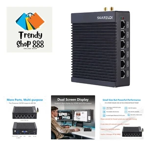 Fanless Firewall Appliance Intel N3700 Quad Core, Firewall Mini PC 6 x Intel ... - Picture 1 of 10