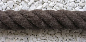 Corrimano Corda Barriera Treppenseil 40 MM Colore Braun - Foto 1 di 2