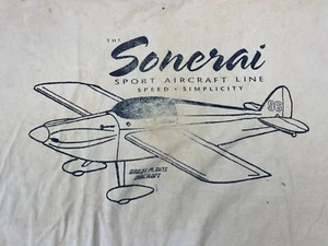 Vintage The Sonerai Sports Aircraft Line Single Stitch Belton Designer Knits XL - Picture 1 of 16