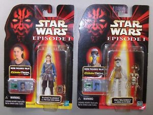 Lot of (2) 1998 Star Wars Episode I Action Figures Padme Naberrie & Ody Mandrell