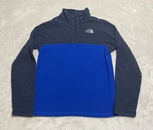 The North Face Boys Sweater Medium Blue 1/4 Zip Long Sleeve Mock Neck Pullover - Picture 1 of 8