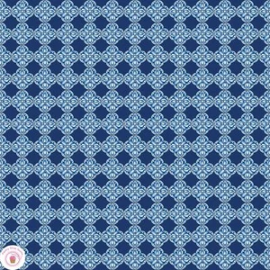 Benartex BLUESETTE 13448 55 Blue Floral Quilt Fabric JAN SHORES - Picture 1 of 2
