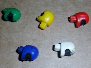 Scalextric 5 different colour old heads car spares. Great replacements