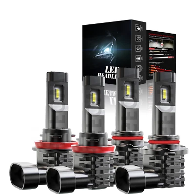 For Toyota  Highlander 2011 - 2020 Combo 4X 6000K LED Headlights High-Low Bulbs - Image 1 of 4