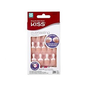 KISS EVERLASTING FRENCH TIP REAL SHORT  NAIL KIT EF01 New in Box 53236